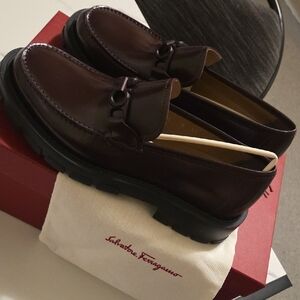 Salvatore Ferragamo Men's Dark Brown Slip-On Loafers
